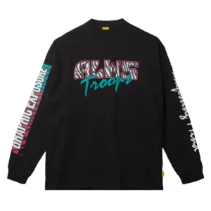 Troops Long Sleeve Black T-shirt