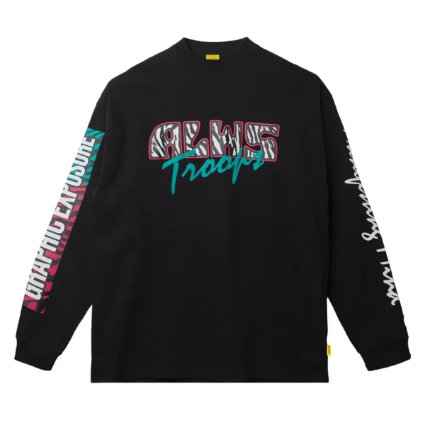 Troops Long Sleeve Black T-shirt
