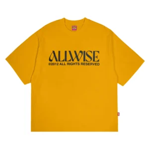 LOGO BACK BOXY T-SHIRT MUSTARD